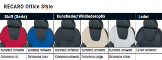 Recaro Office Style Bezugsmaterialien